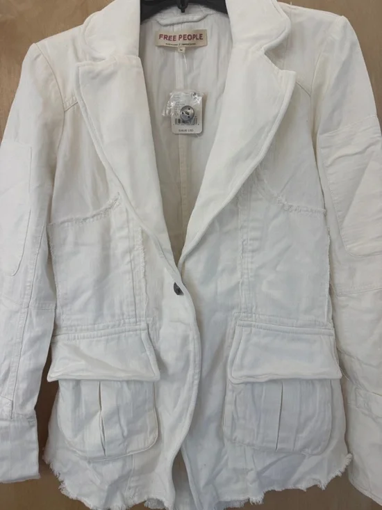 Free People Cotton Asymmetrical-Hem Harlow Blazer - Picture 7 of 16